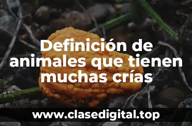 Ejemplos de animales que tienen muchas crías