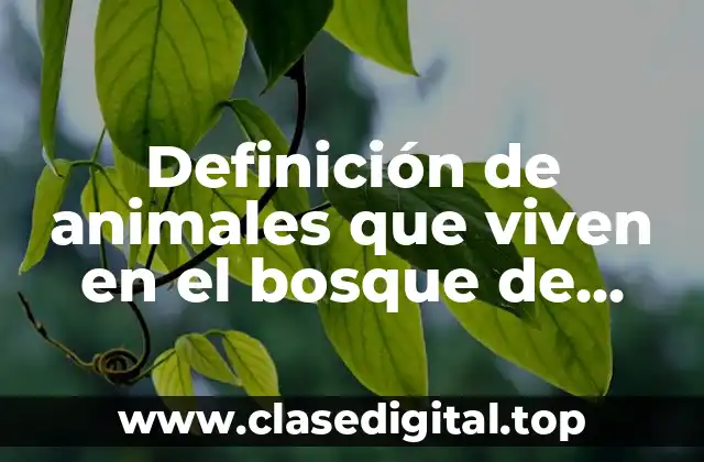 Ejemplos de animales que viven en el bosque de coniferas