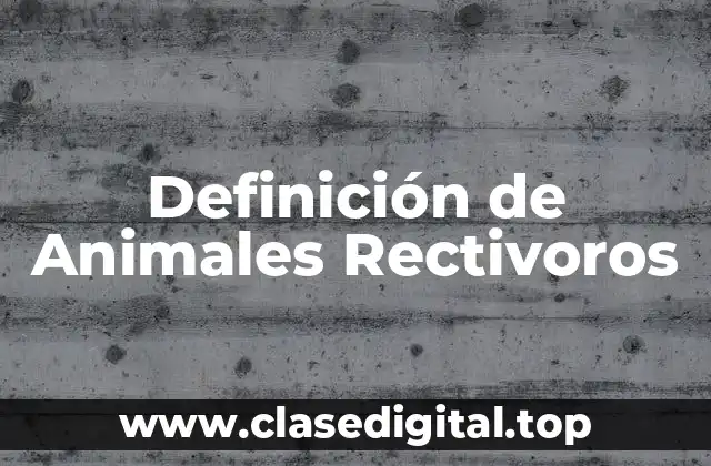 Definición de Animales Rectivoros