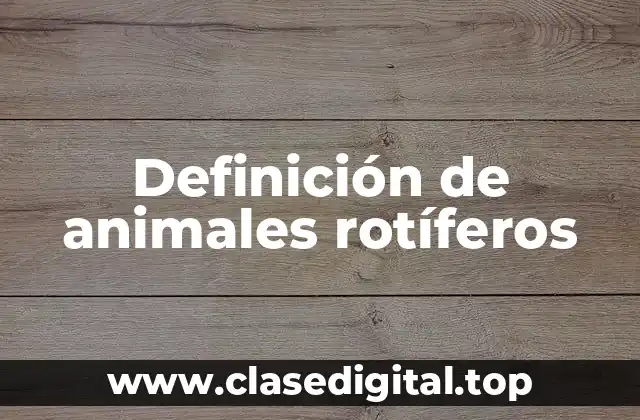 Definición de animales rotíferos