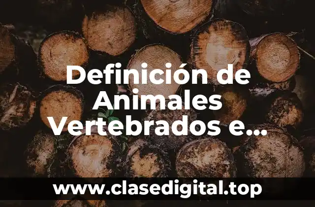 Definición técnica de Vertebrados