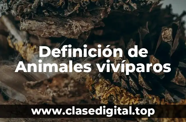 Definición técnica de animales vivíparos
