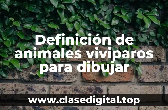 Definición de animales viviparos para dibujar