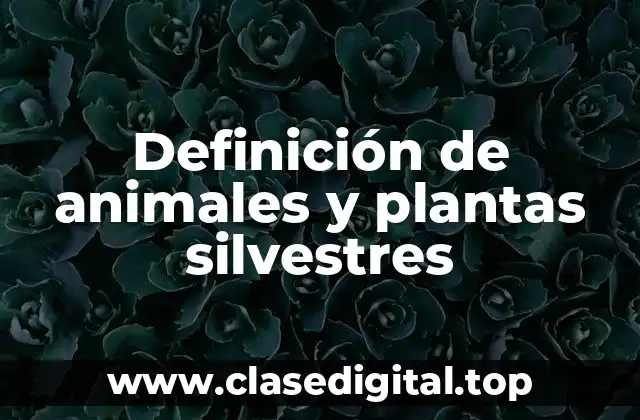 Definición de animales y plantas silvestres