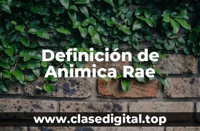 Definición de Animica Rae