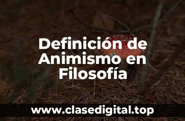 Definición de Animismo en Filosofía