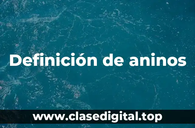 Definición de aninos