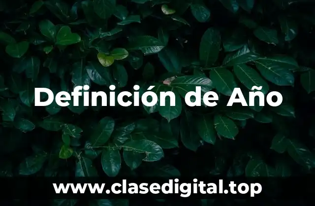 Definición de Año