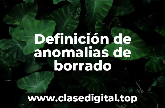 Definición de anomalias de borrado