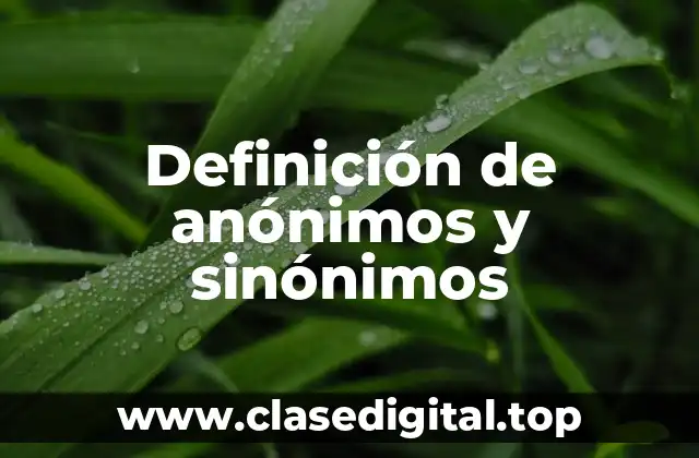 Ejemplos de anónimos