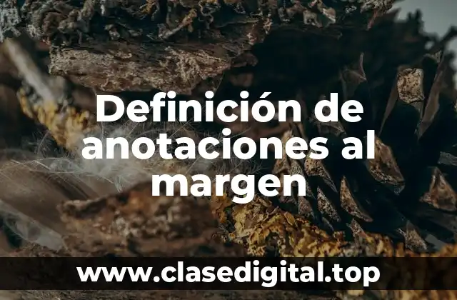 Definición de anotaciones al margen