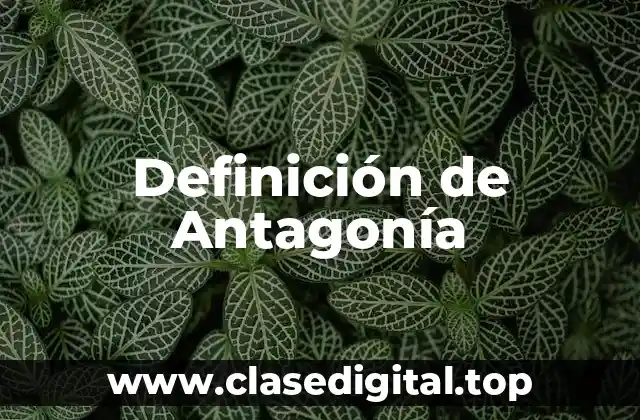 Definición de Antagonía