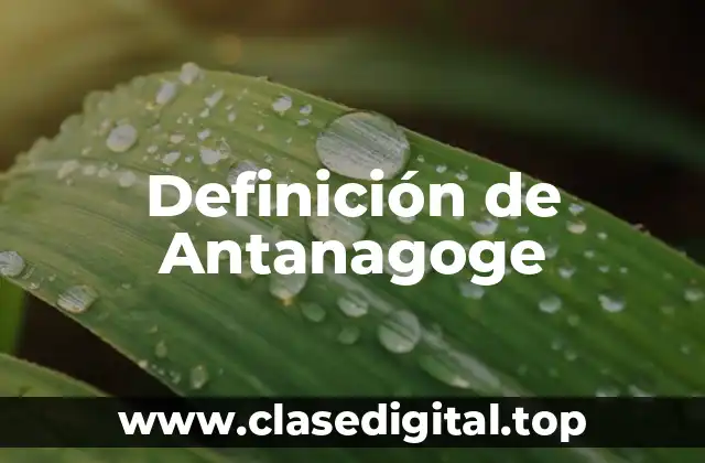Definición de Antanagoge