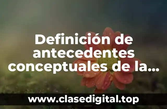 Definición de antecedentes conceptuales de la CEPs