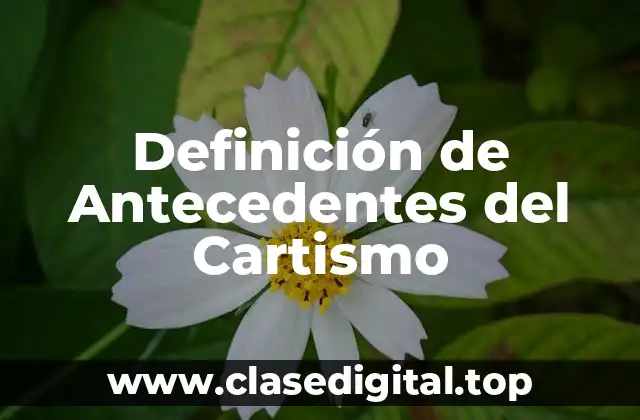 Definición de Antecedentes del Cartismo