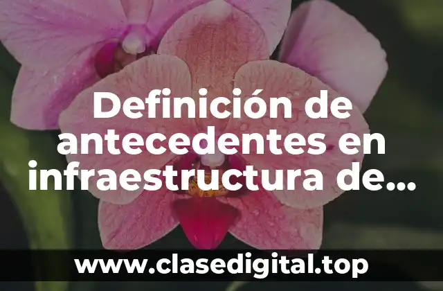 Definición de antecedentes en infraestructura de un proyecto