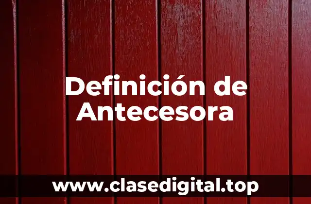 Definición de Antecesora