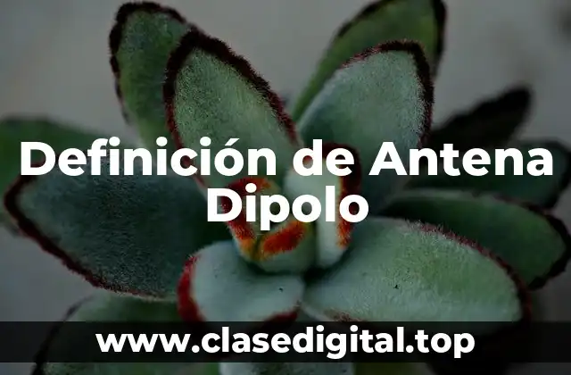 Definición de Antena Dipolo
