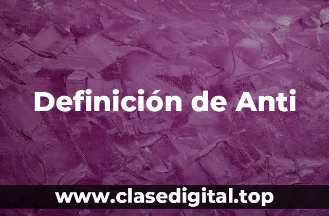 Definición técnica de Anti-Helix