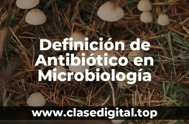Definición de Antibiótico en Microbiología