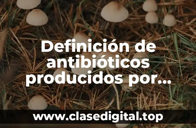 Definición de antibióticos producidos por microorganismos