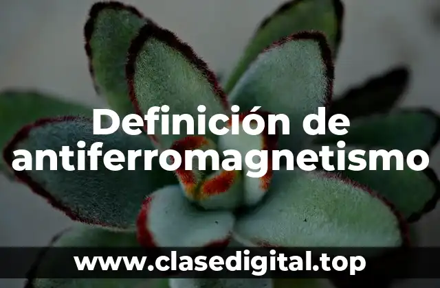 Definición de antiferromagnetismo