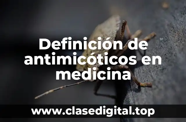 Definición de antimicóticos en medicina