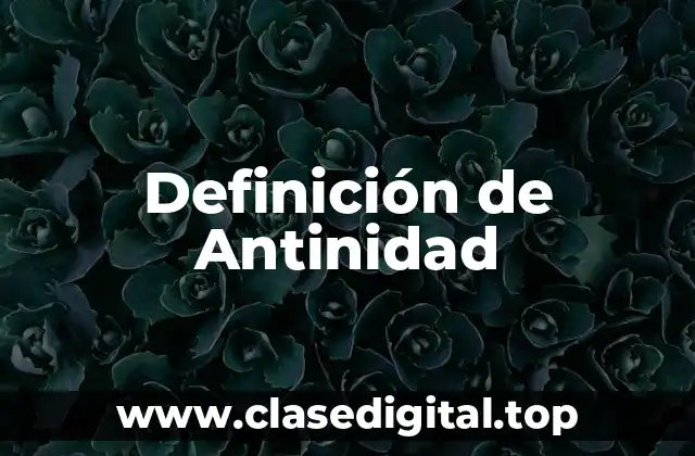 Definición de Antinidad