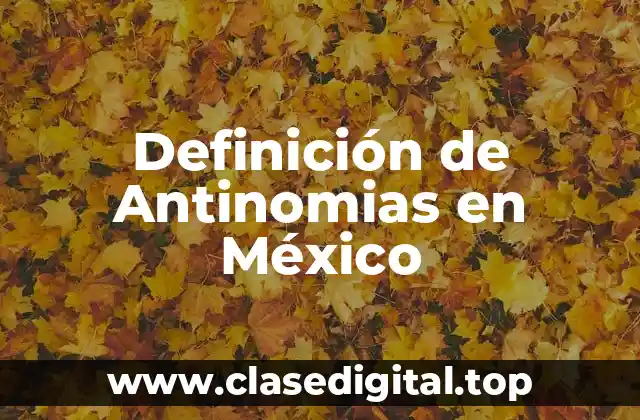 Definición de Antinomias en México