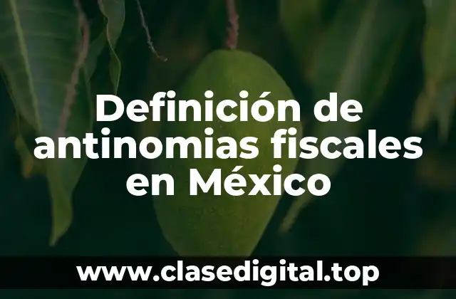 Definición de antinomias fiscales en México