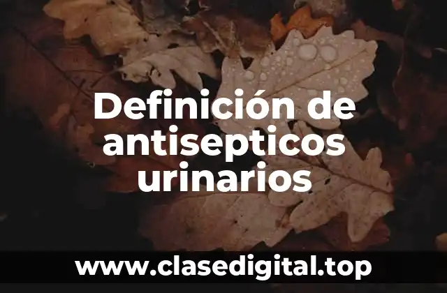 Ejemplos de antisepticos urinarios