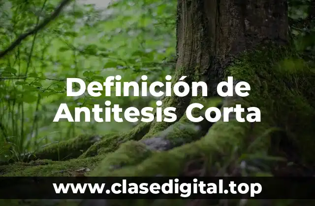 Definición de Antitesis Corta