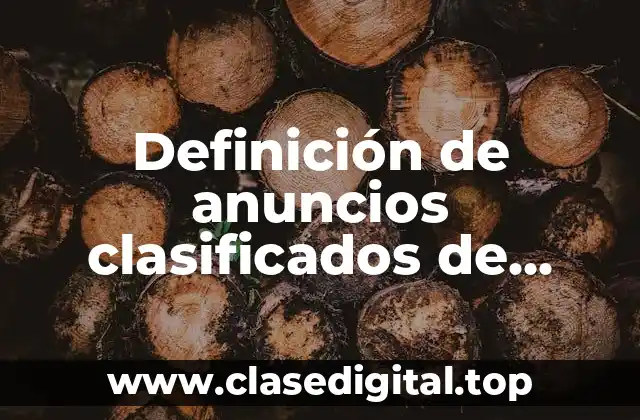 Definición de anuncios clasificados de empleo