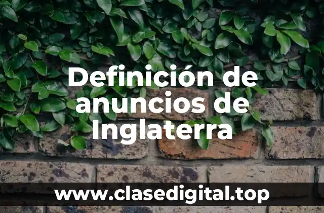 Definición de anuncios de Inglaterra