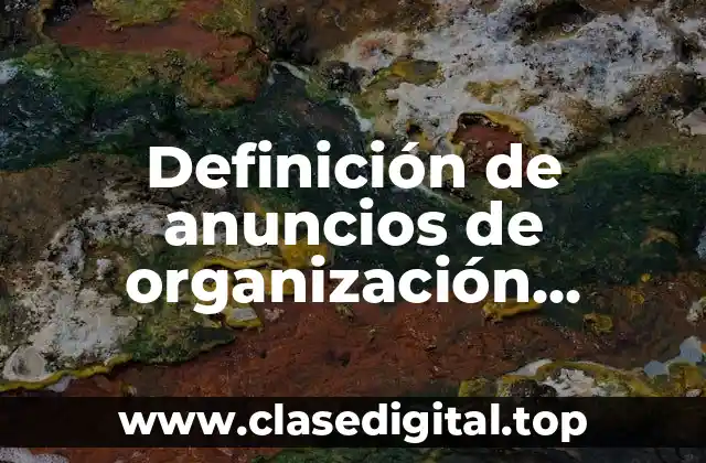 Definición de anuncios de organización perceptual