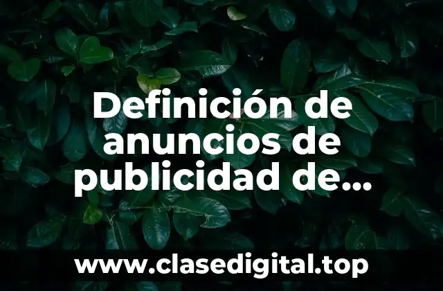 Definición de anuncios de publicidad de medicamentos