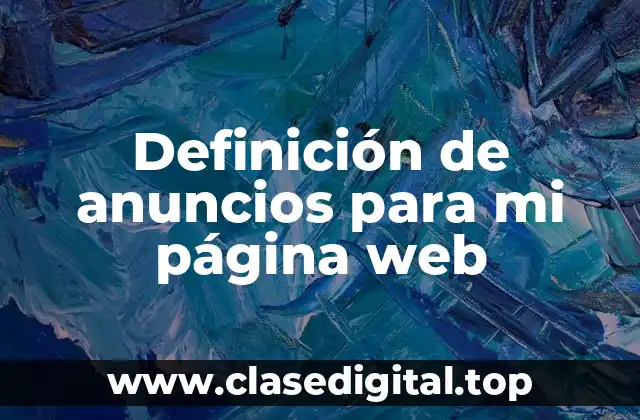 Ejemplos de anuncios para mi página web