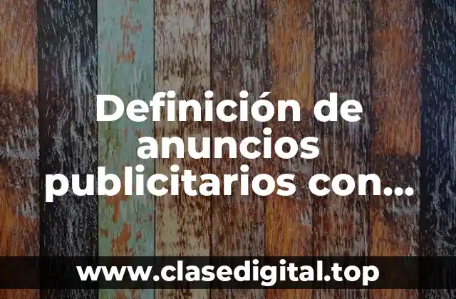 Definición de anuncios publicitarios con eslogan animado