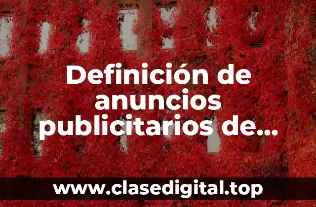 Definición de anuncios publicitarios de comida