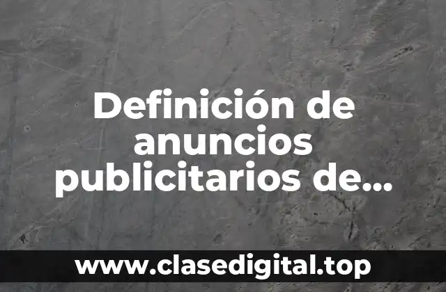 Definición de anuncios publicitarios de pacas de cebada