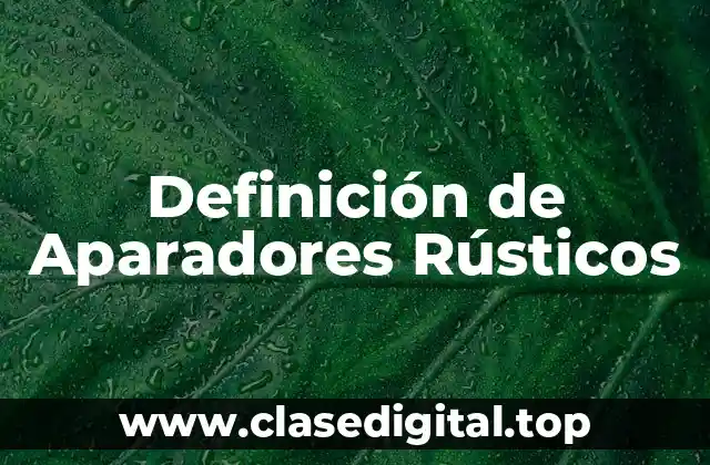 Definición de Aparadores Rústicos
