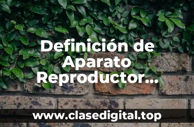 Definición de Aparato Reproductor Masculino y Femenino para Imprimir