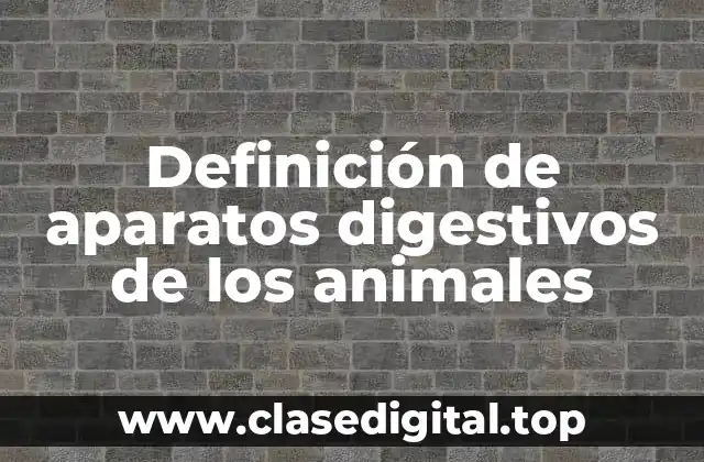 Ejemplos de aparatos digestivos