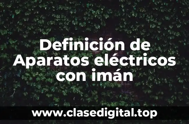 Ejemplos de Aparatos eléctricos con imán