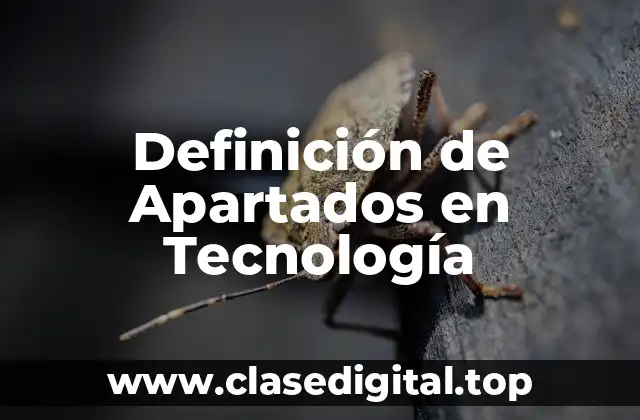 Definición de Apartados en Tecnología