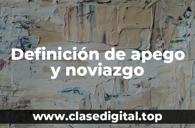 Definición de apego y noviazgo