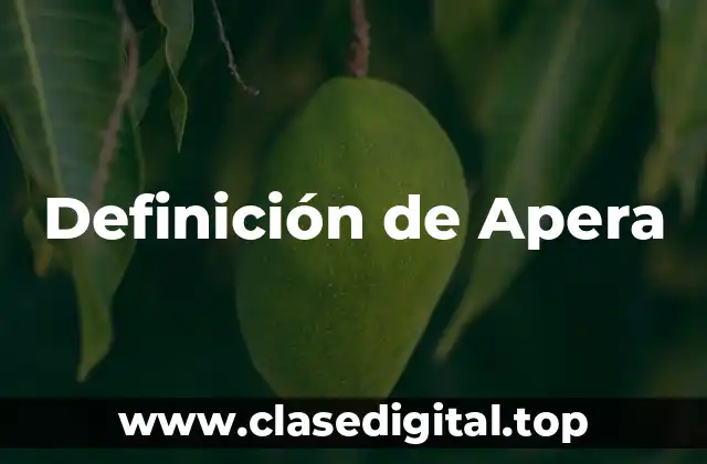 Definición técnica de Apera