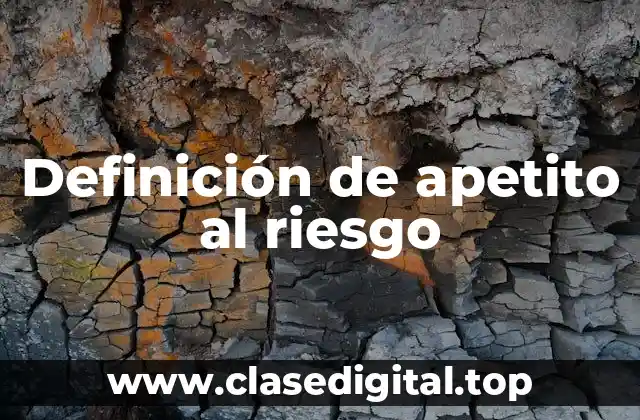 Definición de apetito al riesgo