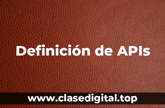 Definición de APIs