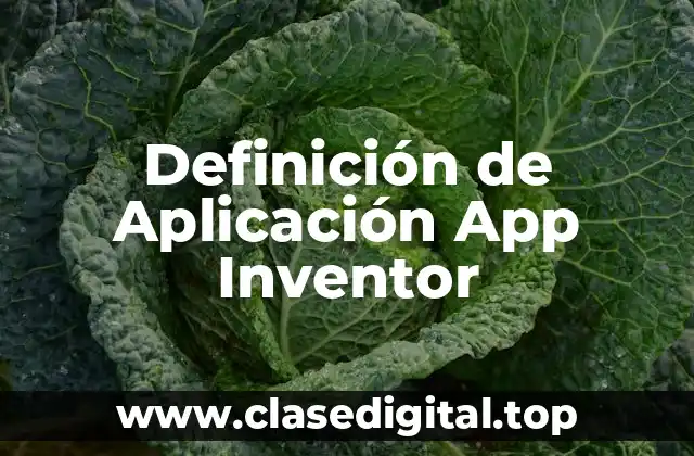 Definición de Aplicación App Inventor